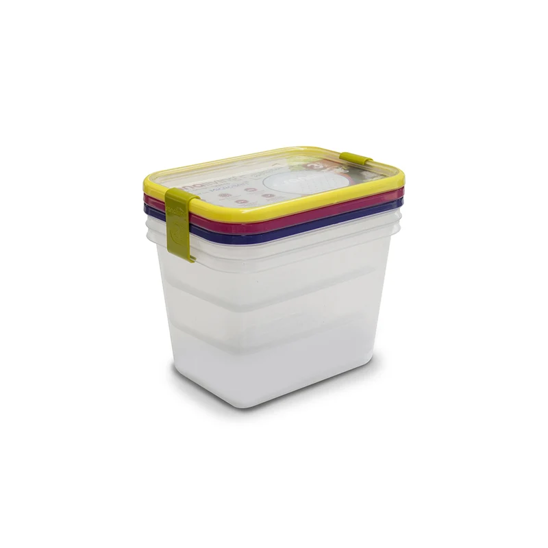 Set 3 vaschette ciotole portavivande porta cibo con coperchi per viaggio