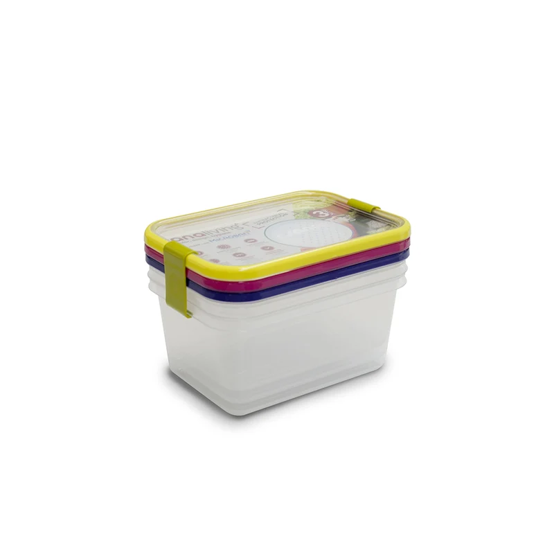 Set 3 vaschette ciotole portavivande porta cibo con coperchi per viaggio