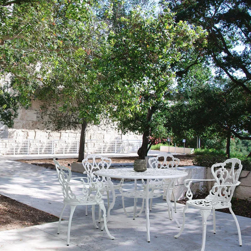 Tavolo tondo "Victoria" in alluminio da esterno per giardino e veranda Ø 110 cm