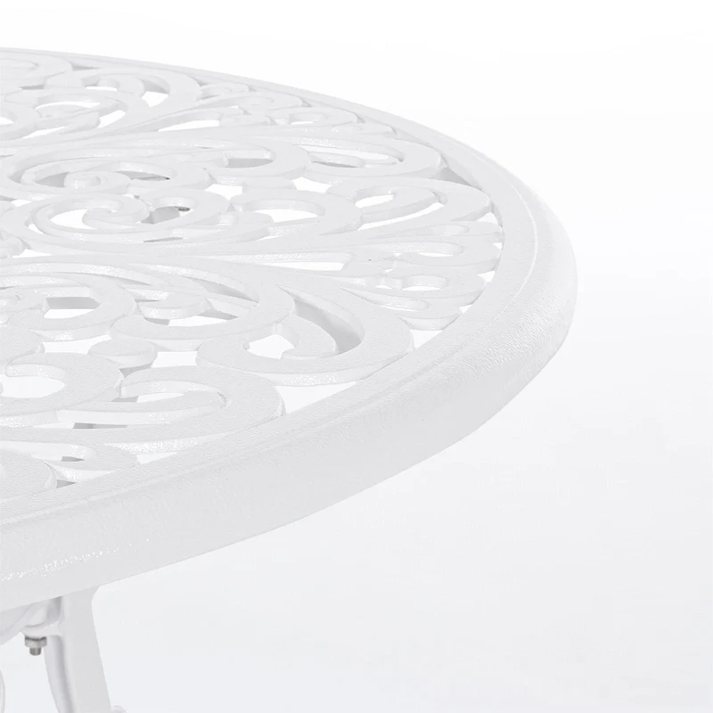 Tavolo tondo "Victoria" in alluminio da esterno per giardino e veranda Ø 110 cm