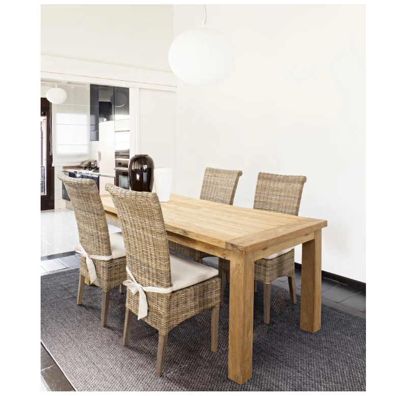 Tavolo allungabile "Bounty" in legno di Teak Riciclato da giardino 160/220 x 95 cm