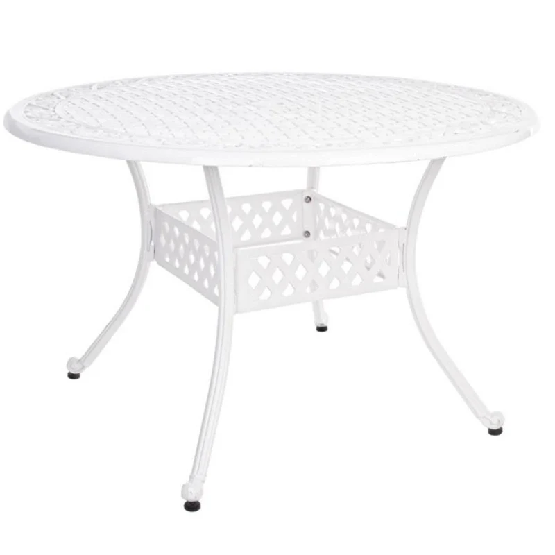 Tavolo tondo "Ivrea" in alluminio da esterno per giardino e veranda Ø 120 cm