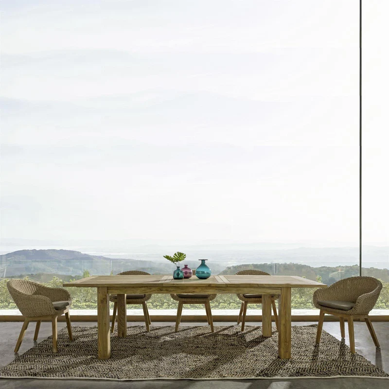 Tavolo allungabile "Montevideo" in legno di Teak Riciclato da giardino 200/260x100 cm