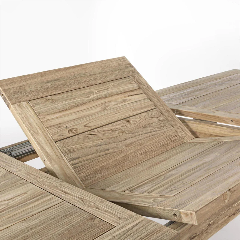 Tavolo allungabile "Montevideo" in legno di Teak Riciclato da giardino 200/260x100 cm