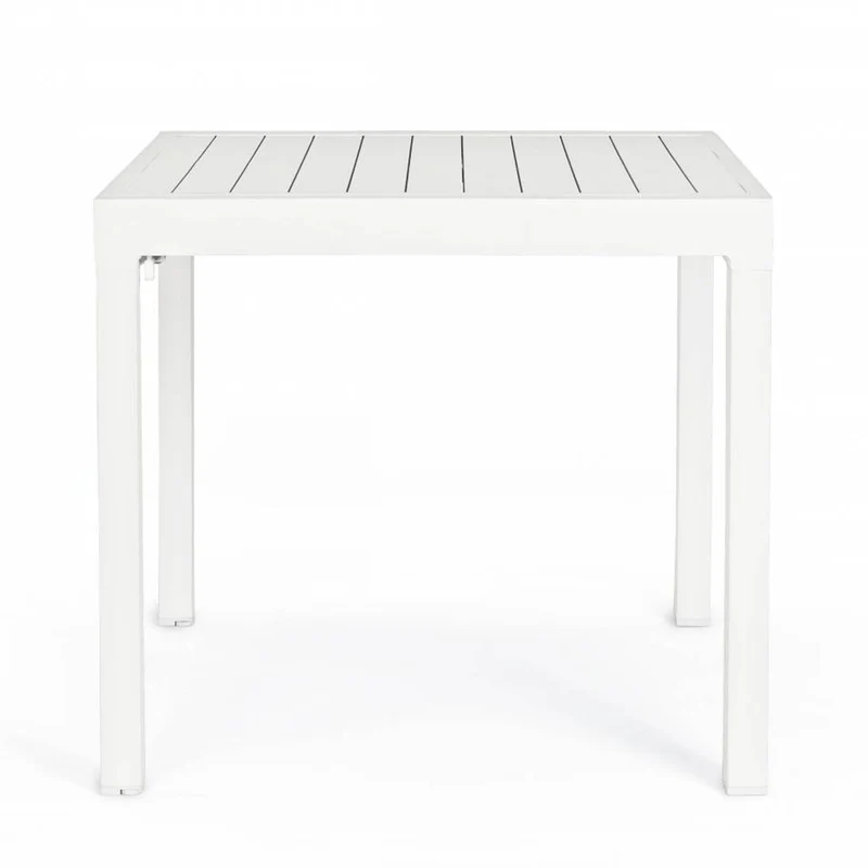 Tavolo allungabile "Pelagius" in alluminio Bianco dogato da esterno per giardino e veranda