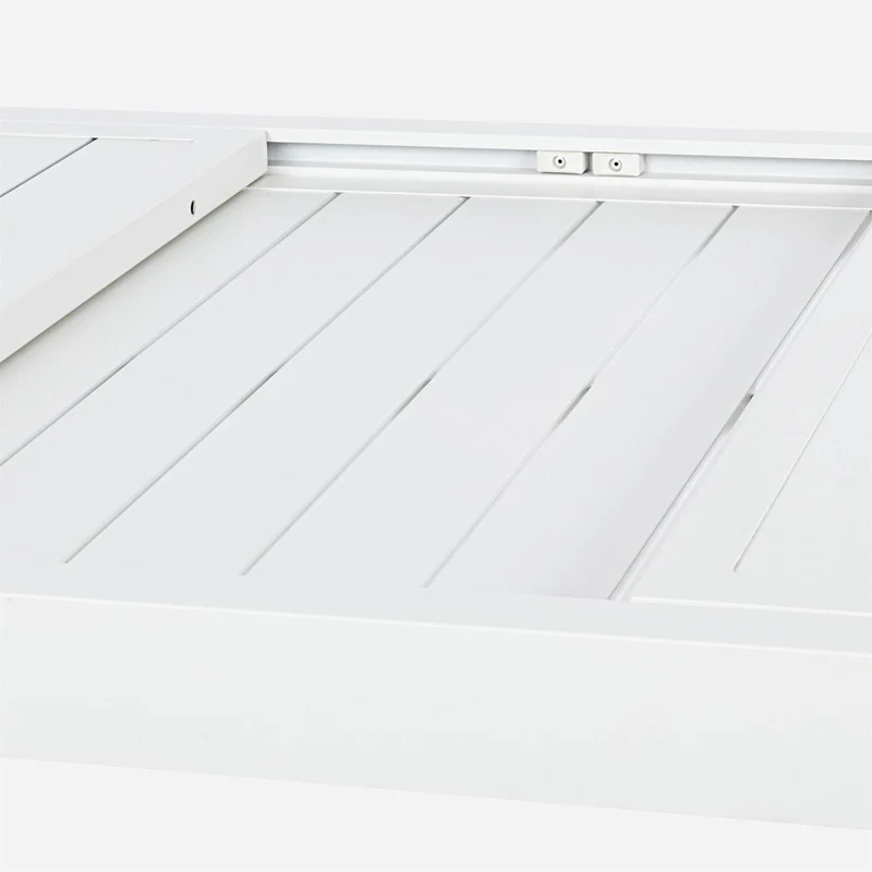 Tavolo allungabile "Pelagius" in alluminio Bianco dogato da esterno per giardino e veranda