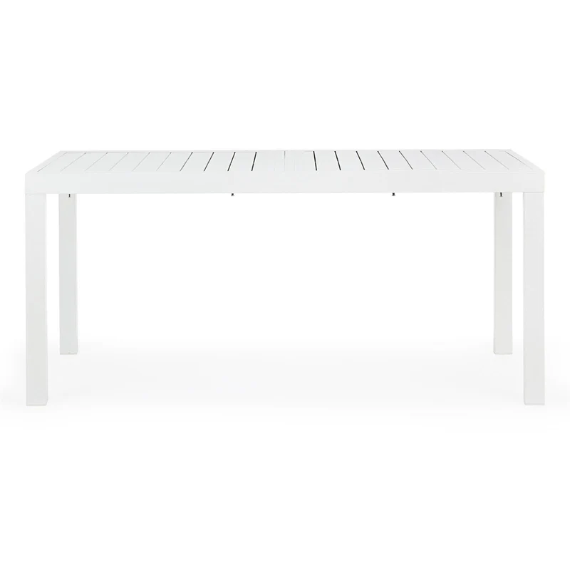 Tavolo allungabile "Pelagius" in alluminio Bianco dogato da esterno per giardino e veranda