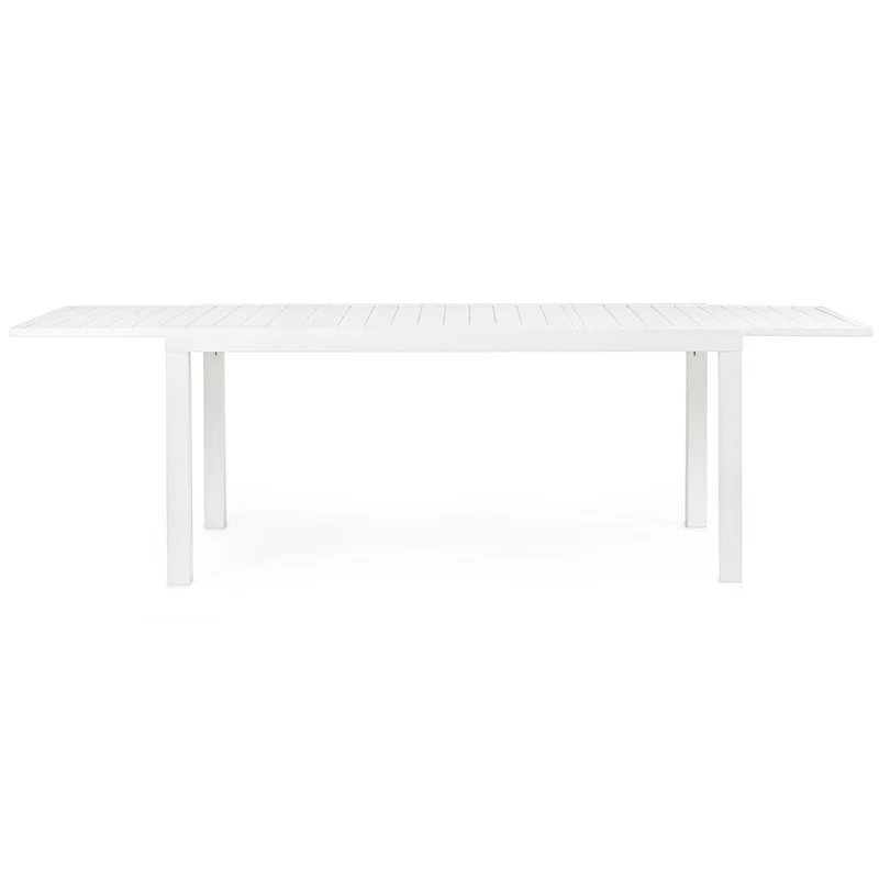 Tavolo allungabile "Pelagius" in alluminio Bianco dogato da esterno per giardino e veranda