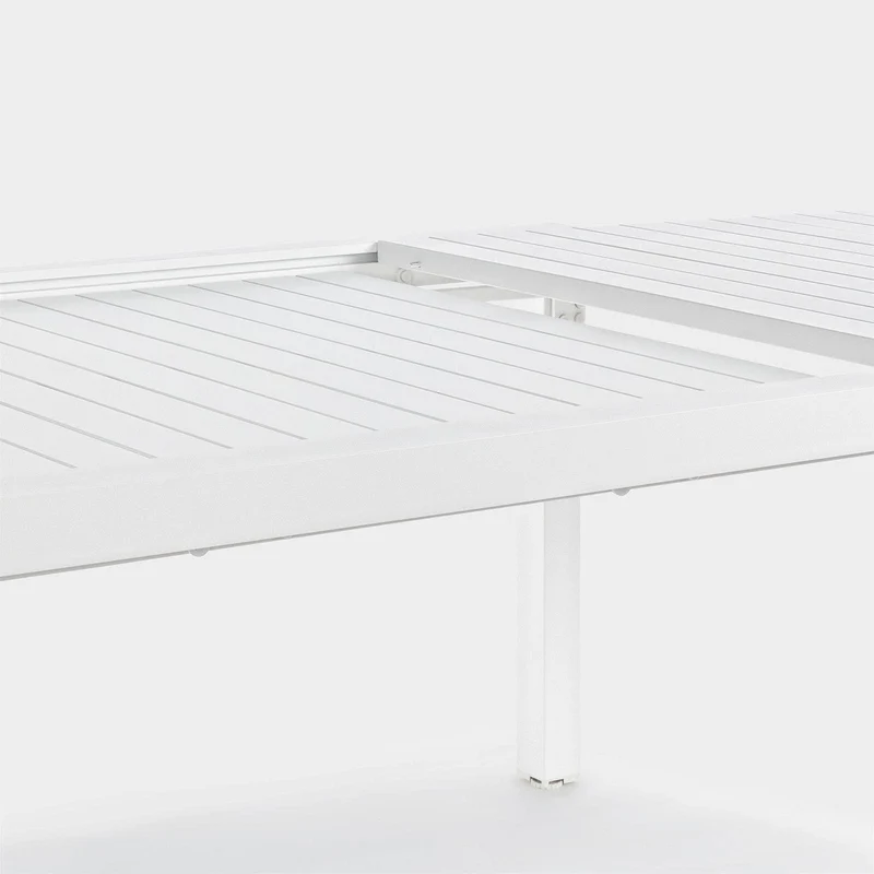 Tavolo allungabile "Atlantic" in alluminio Bianco dogato da esterno per giardino e veranda 180/270 cm