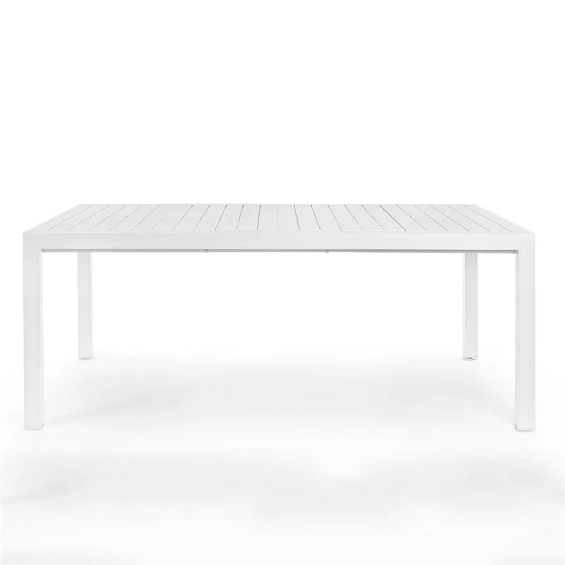 Tavolo allungabile "Atlantic" in alluminio Bianco dogato da esterno per giardino e veranda 180/270 cm