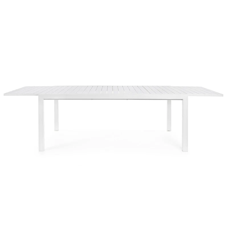 Tavolo allungabile "Atlantic" in alluminio Bianco dogato da esterno per giardino e veranda 180/270 cm