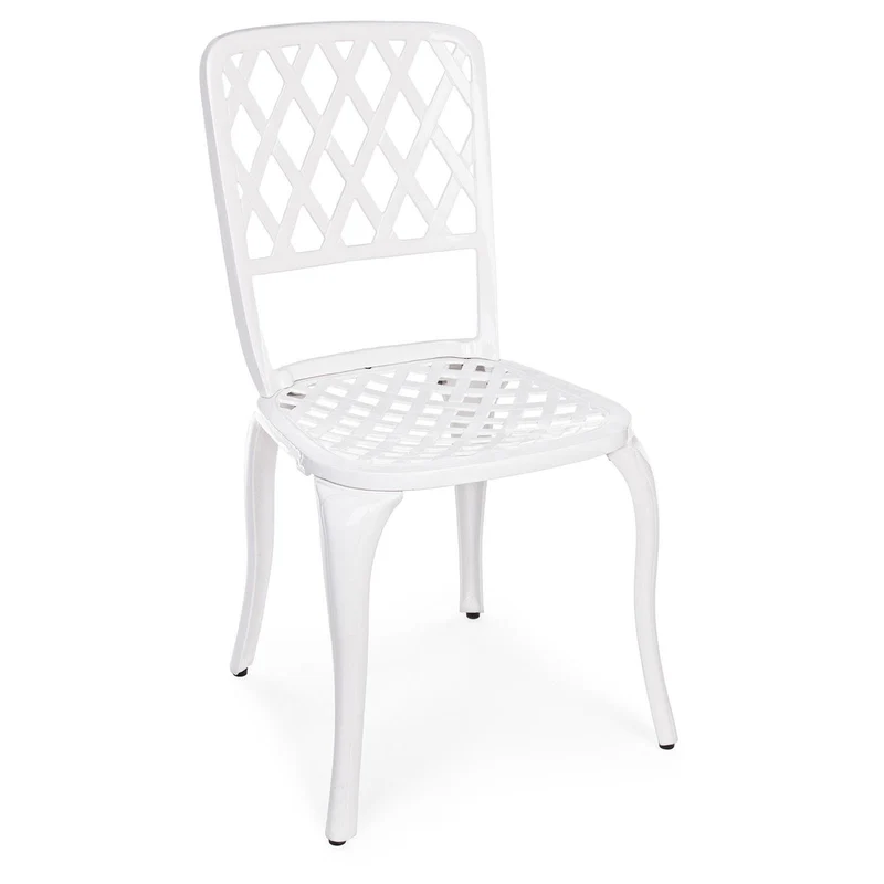 Sedia "Faenza" in alluminio da esterno per giardino e veranda h 89 cm