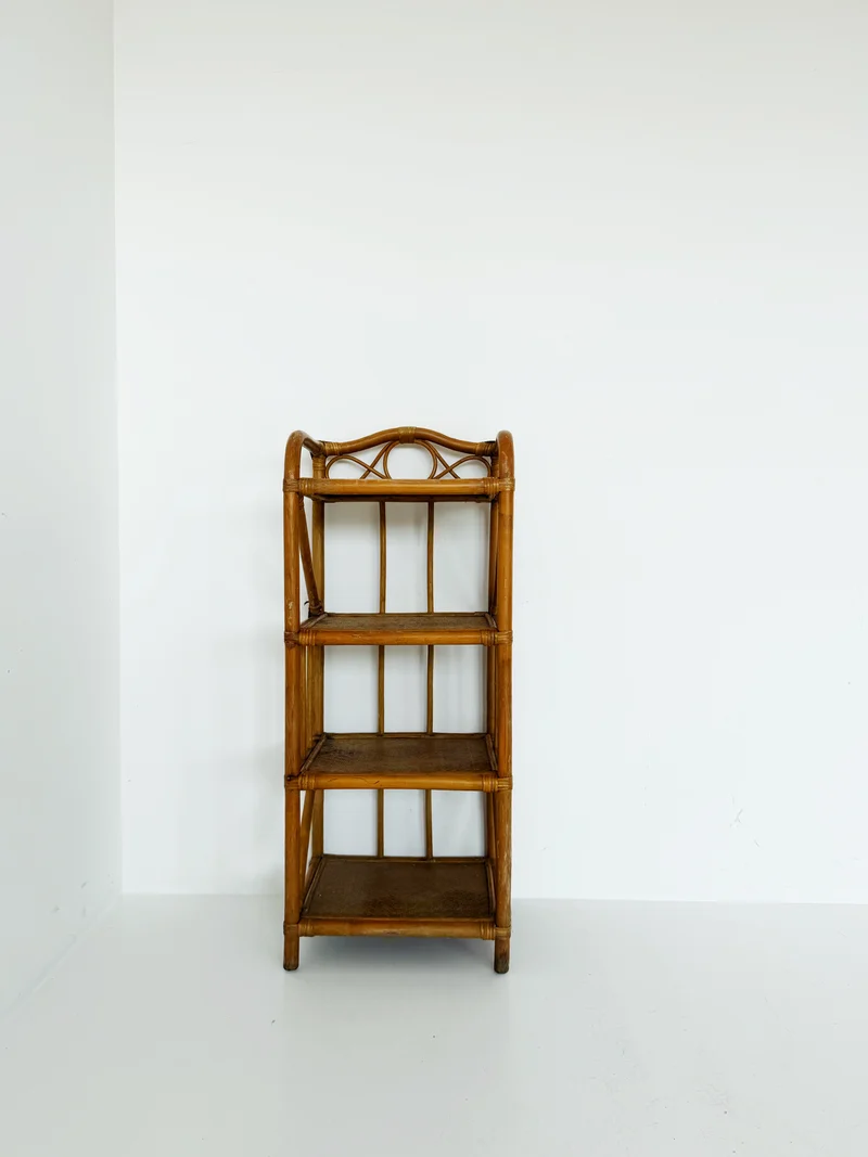 Scaffale in bambù e rattan – 1960s