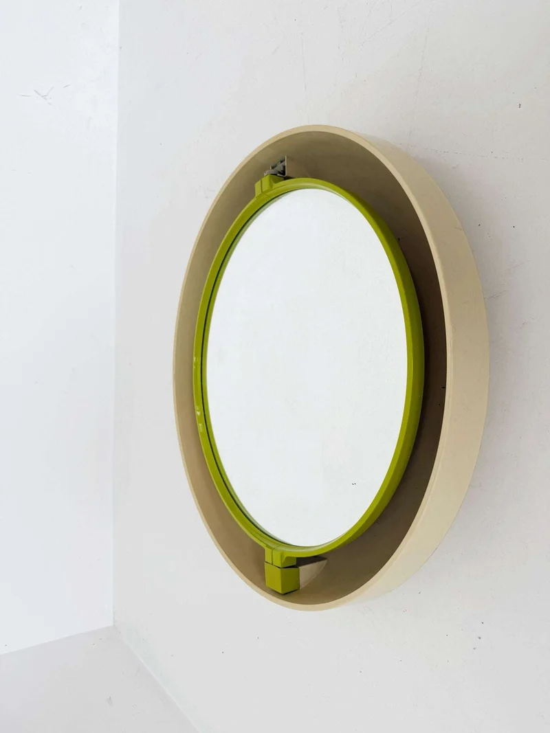 Illuminated Wall Mirror, Space Age Design, 1970s