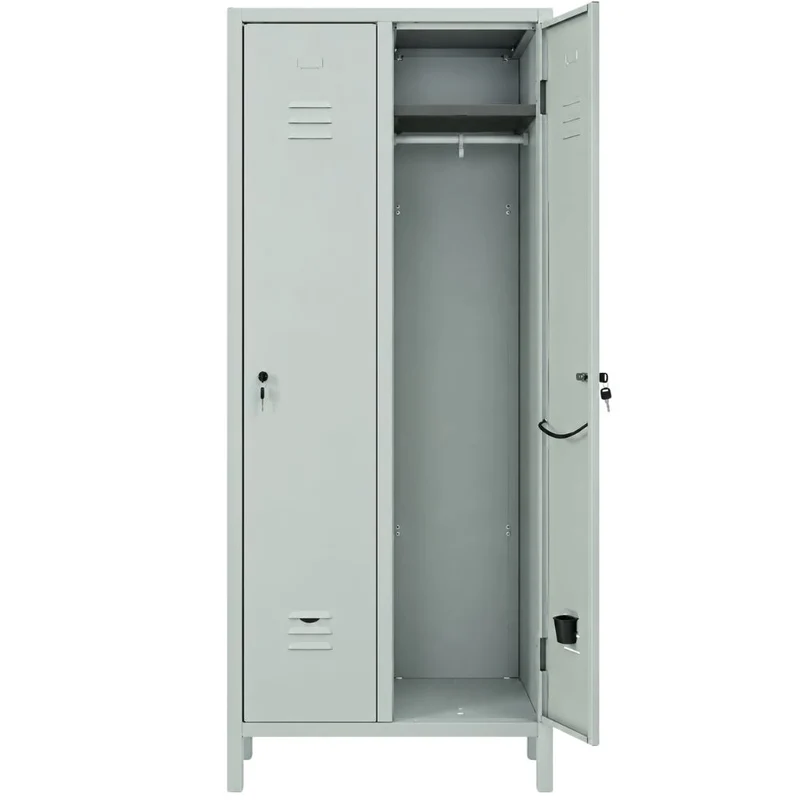 Armadio spogliatoio 68x35x180 Mobile in Lamiera 2 Ante Salvaspazio