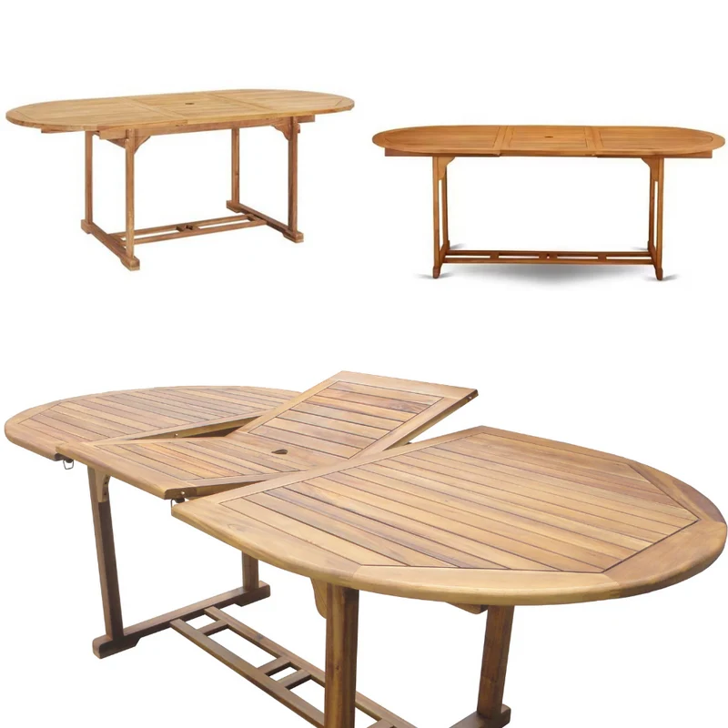 Tavolo Allungabile da Giardino in Legno d’Acacia 150/200 - 180/240 cm