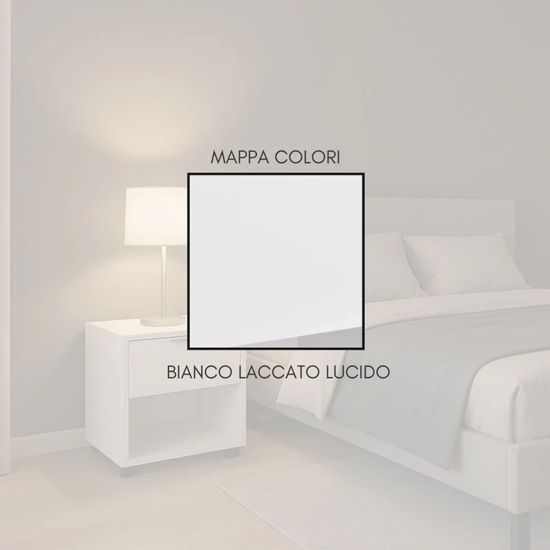 Set 2 Comodino camera da letto 1 cassetto 1 vano a vista Tavolino 38x35x44 cm