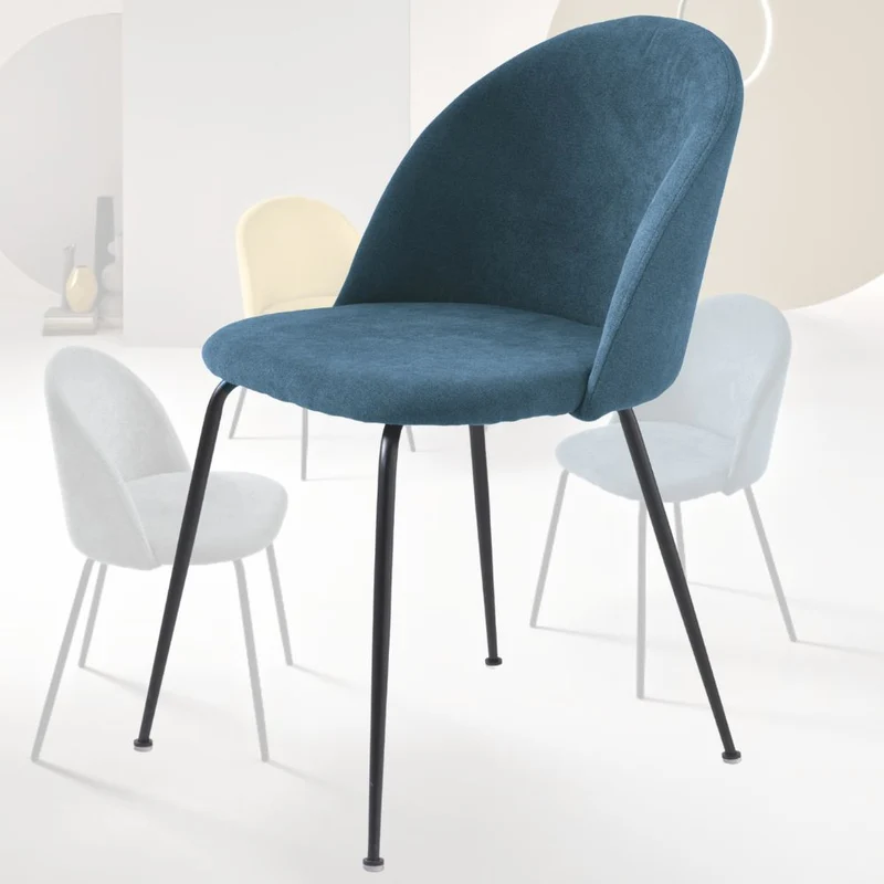 Set 4 Sedie Sala da Pranzo Imbottite cm 50x52x81h