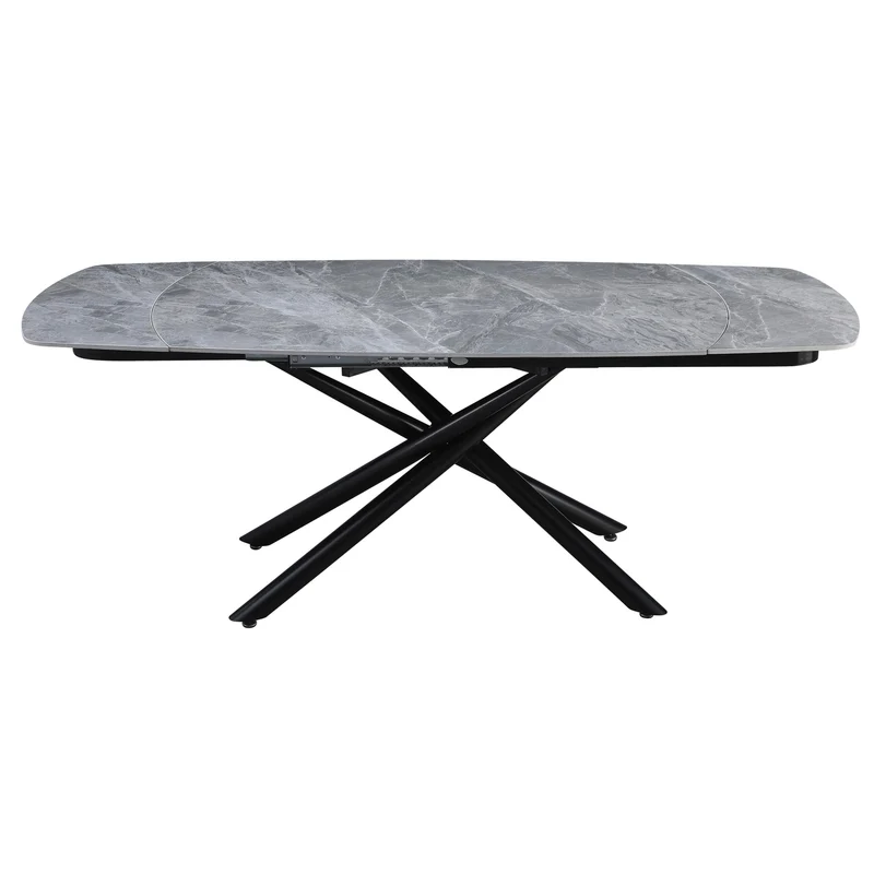 Tavolo Allungabile da Pranzo Top in Ceramica Finitura Marmorizzata 140/200 cm