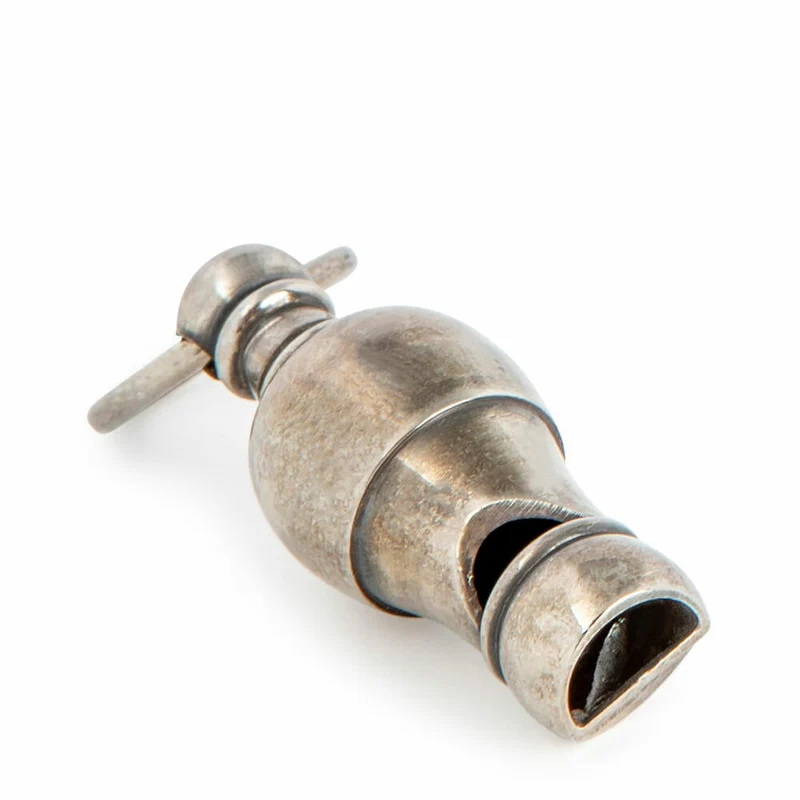 Authentic Models Pfeife Victorian Whistle, Bootspfeife, Messing silberplattiert, BW002