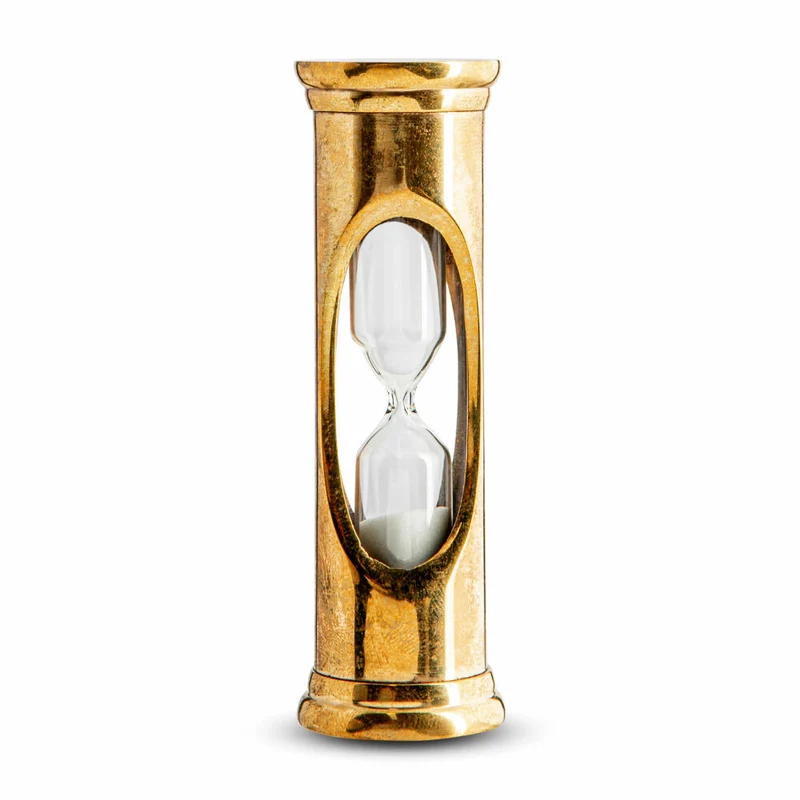 Authentic Models Sanduhr Brass 3 Minuten, Zeitmesser, Messing, Glas, HG001