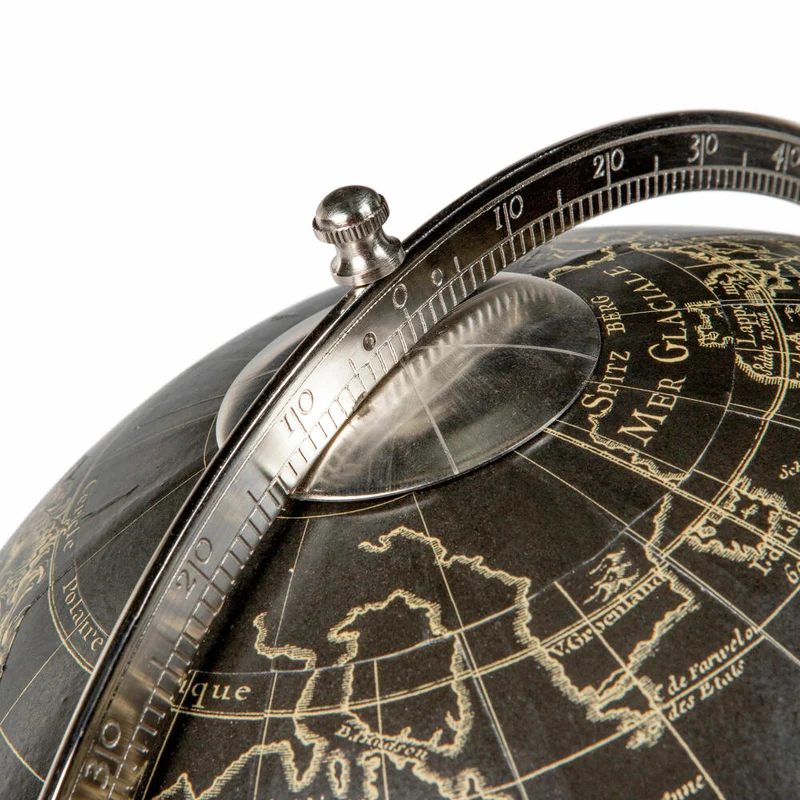 Authentic Models Globus Vaugondy Vintage Round, Deko-Weltkugel, Aluminium / Kunststoff / Papier, GL062