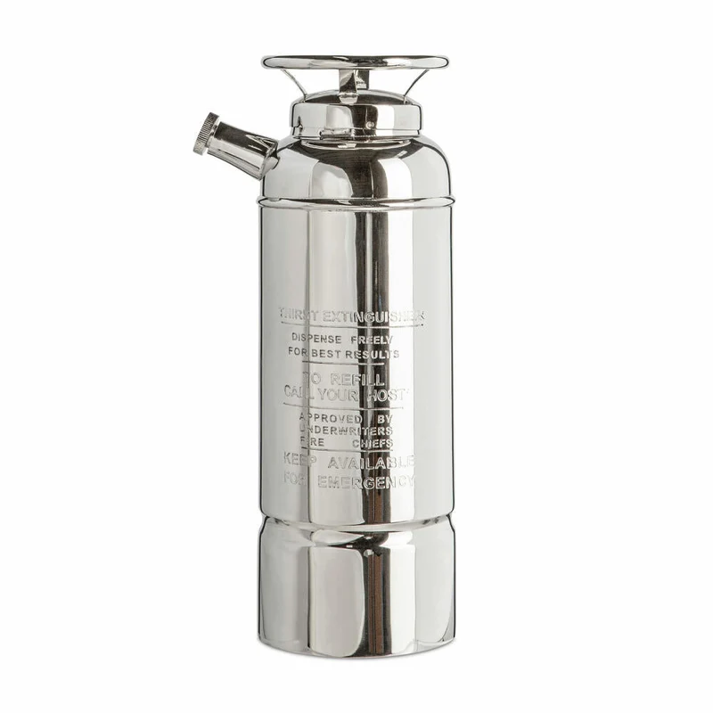 Authentic Models Cocktailshaker Fire Extinguisher C. Shaker, Messing, Nickel- und Silberbeschichtet, CS002