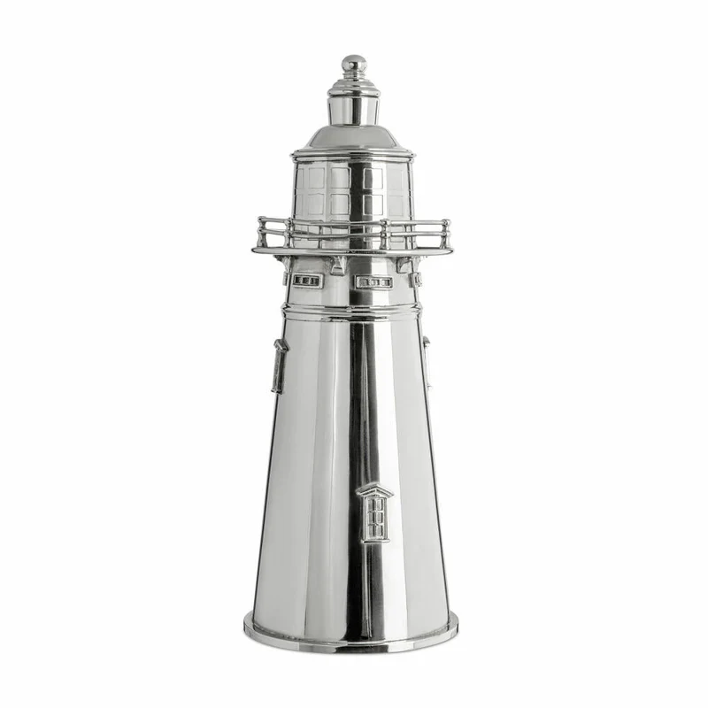 Authentic Models Cocktailshaker Lighthouse, Messing, Nickel- und Silberbeschichtet, CS010
