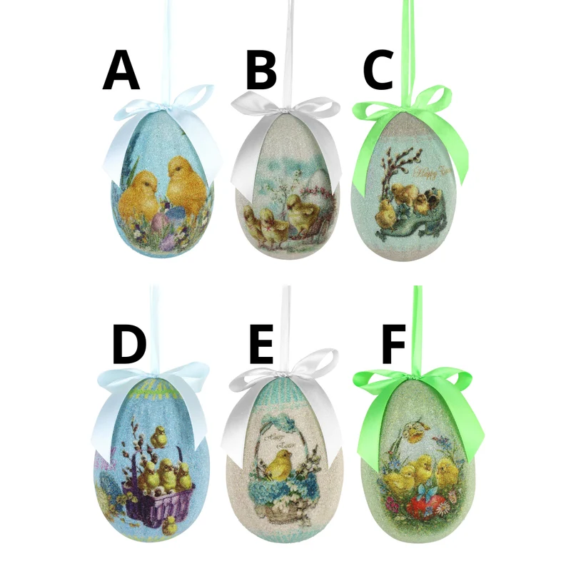 Uova da appendere pasquali - Sei varianti