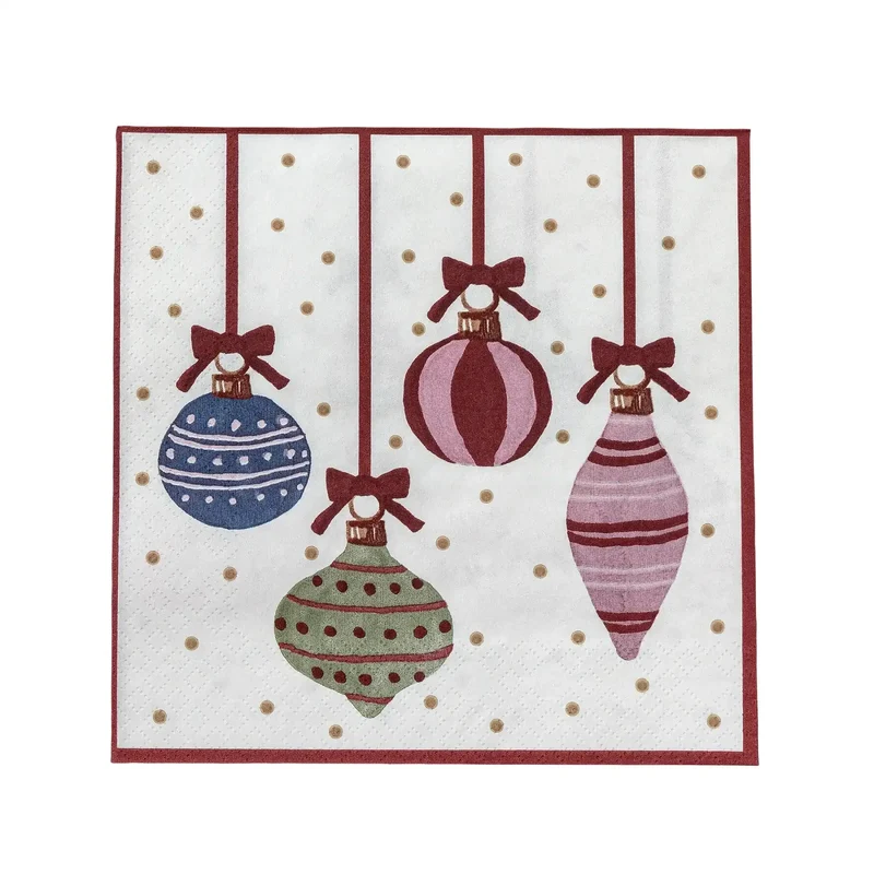Servetten papier rood Ornamentia