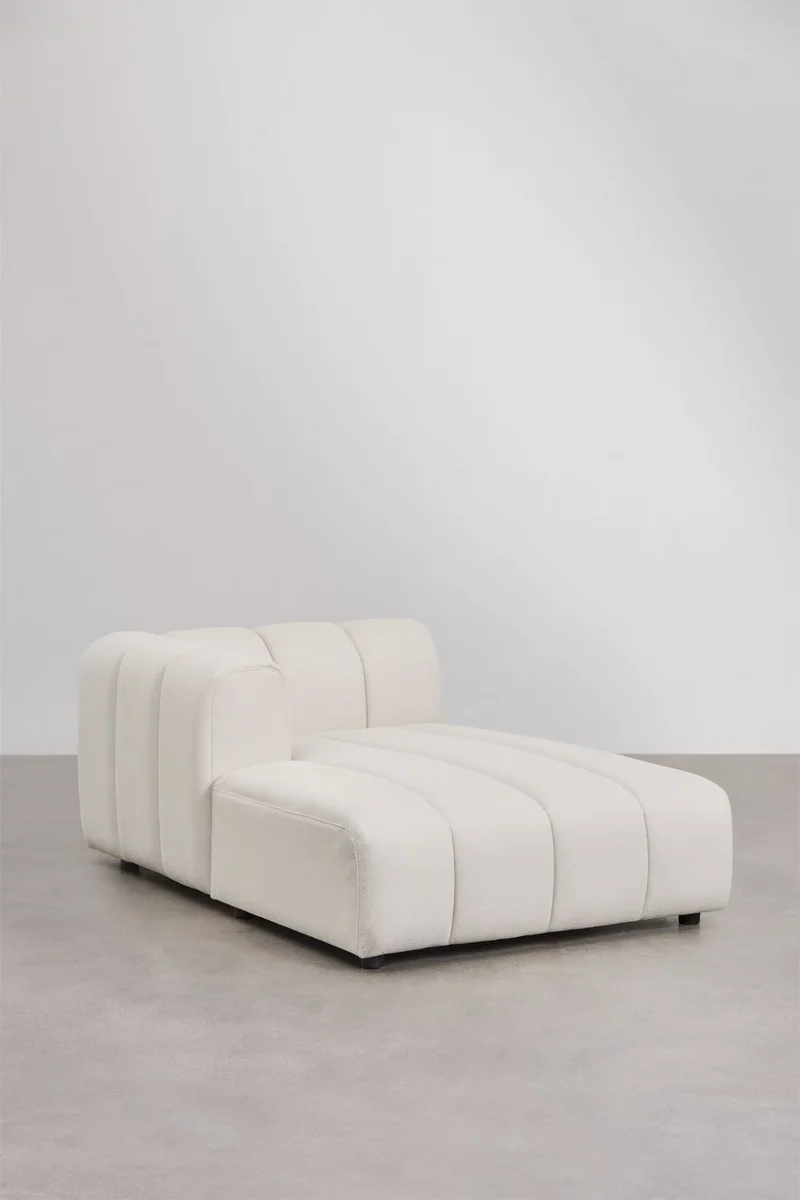 Divano modulare chaise longue sinistro a 3 pezzi in tessuto bouclé Eliot 315x170