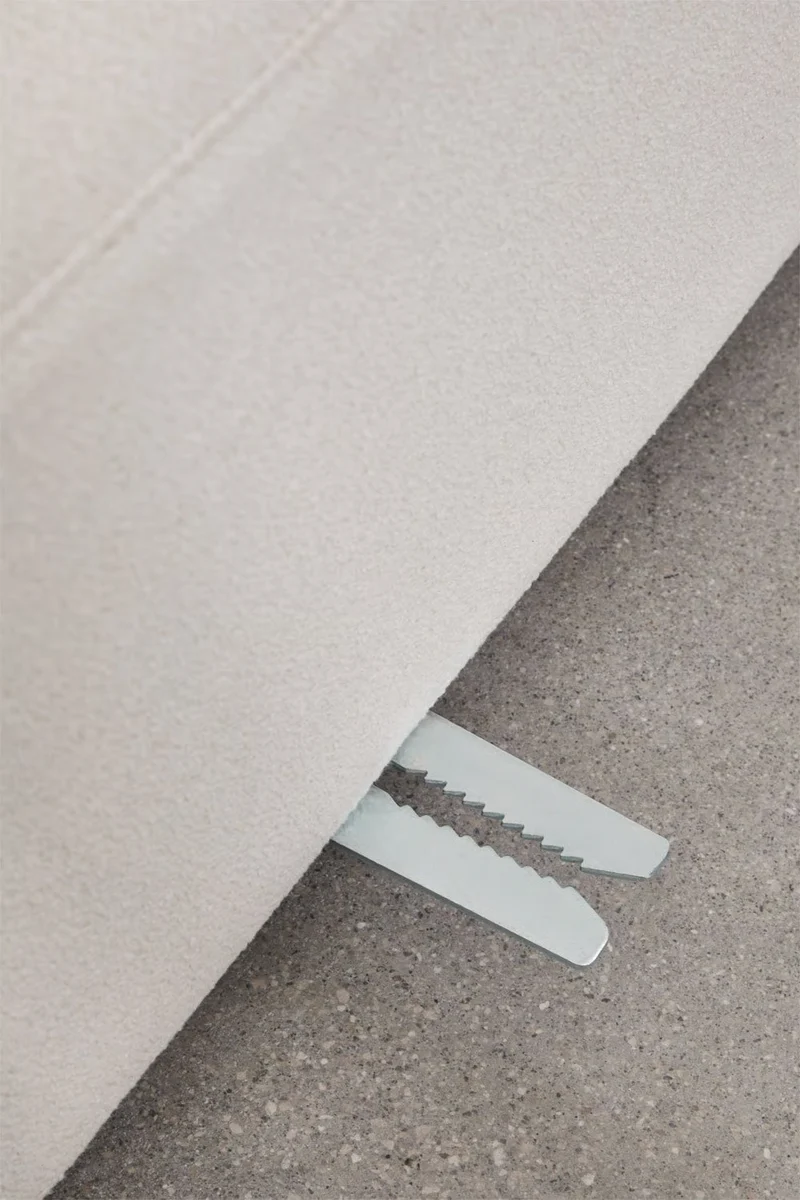Divano modulare chaise longue sinistro a 3 pezzi in tessuto bouclé Eliot 315x170