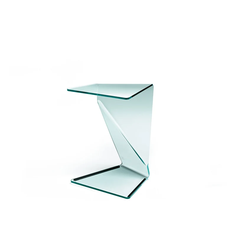 Glass End Table SIGMY by Aquili Alberg for FIAM
