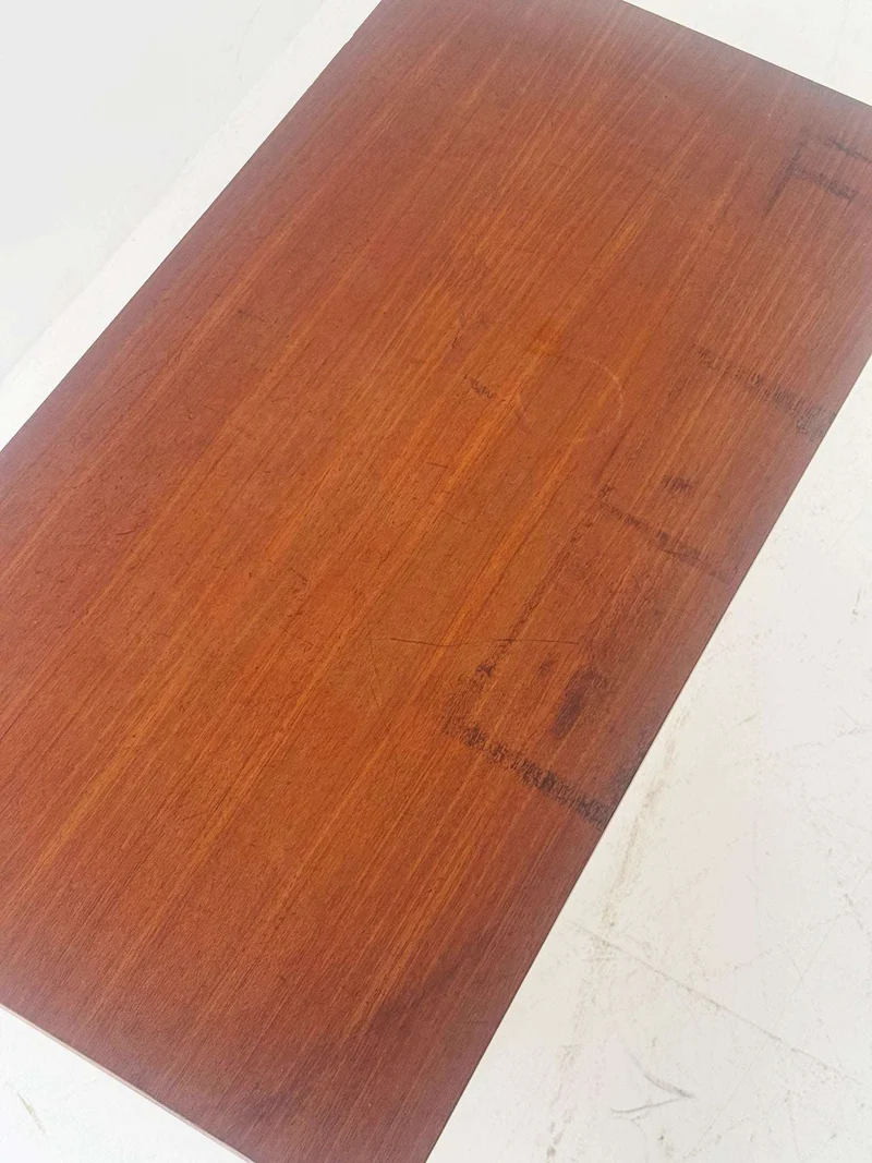 Tavolino modernista in legno e metallo, Italia, anni 60 circa