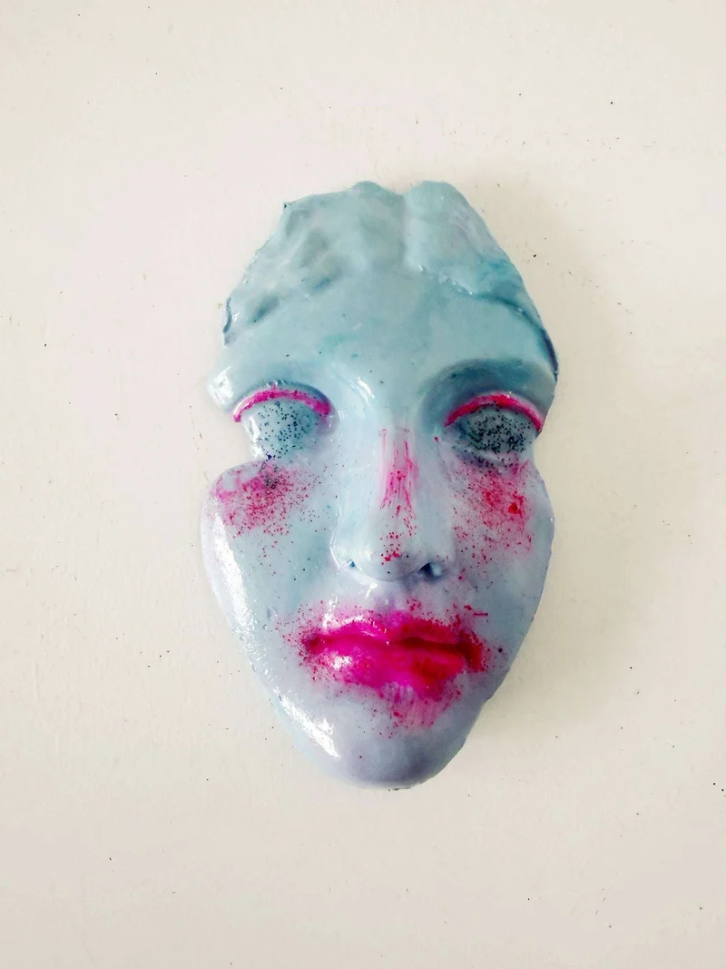 Hand-molded and finished gesso- Evghenia