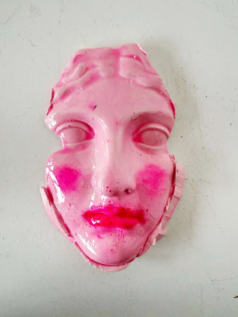 Hand-molded and finished gesso- Annarosa
