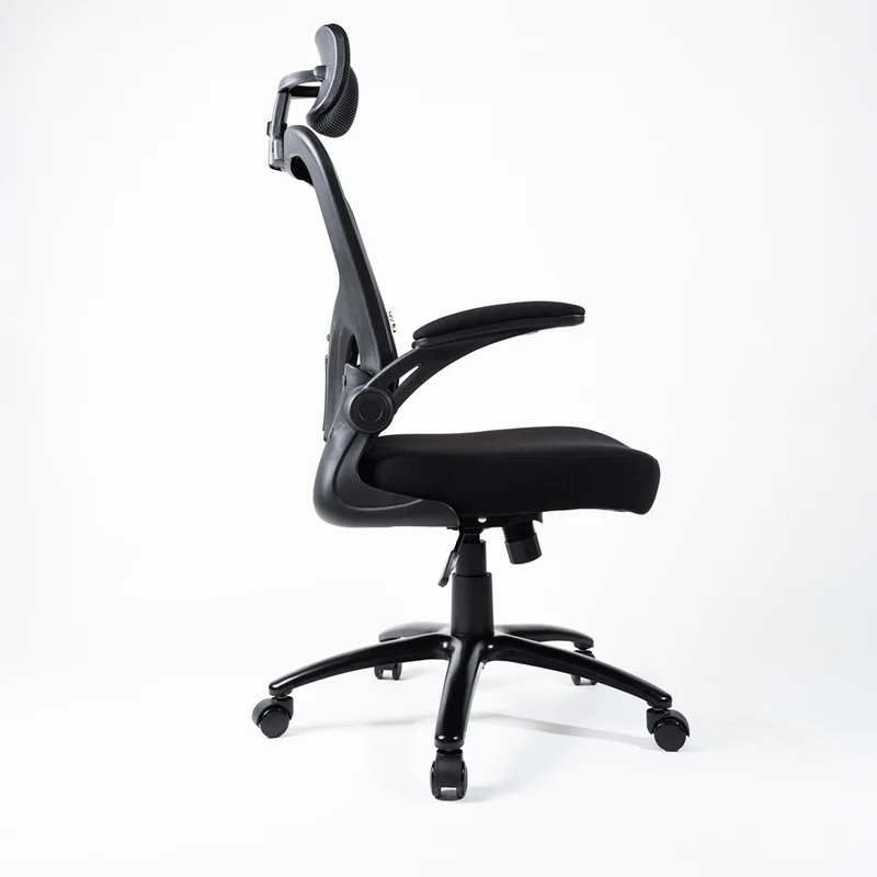 UNI EN 1335 Sedia da Ufficio Certificata Ergonomica Braccioli Pieghevoli Supporto Lombare Poggiatesta