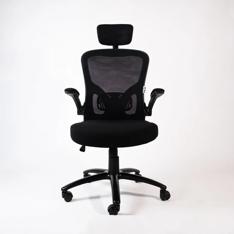 UNI EN 1335 Sedia da Ufficio Certificata Ergonomica Braccioli Pieghevoli Supporto Lombare Poggiatesta