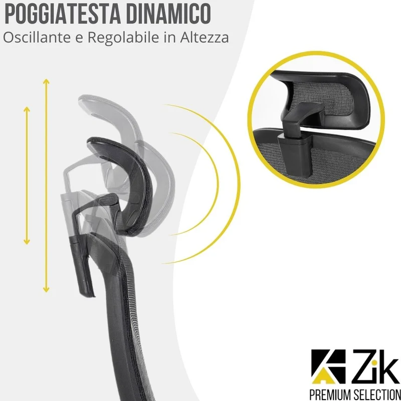 Sedia Da Ufficio Ergonomica Con Poggiabraccia Regolabili Portata 150Kg