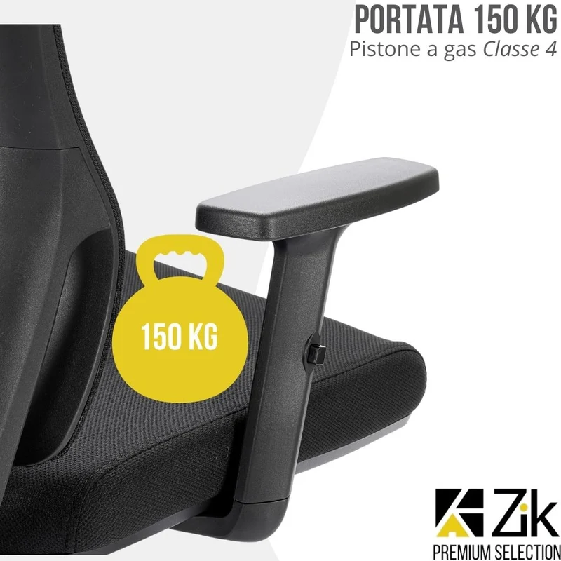 Sedia Da Ufficio Ergonomica Con Poggiabraccia Regolabili Portata 150Kg