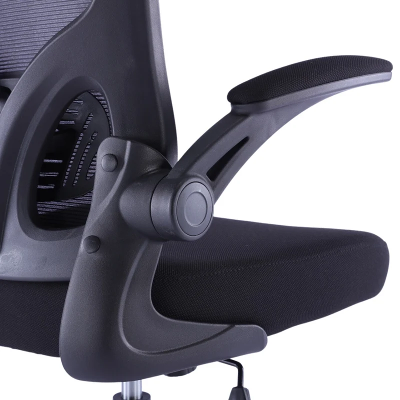 Sedia da Ufficio Ergonomica Nera Braccioli Reclinabili Supporto Lombare Poggiatesta