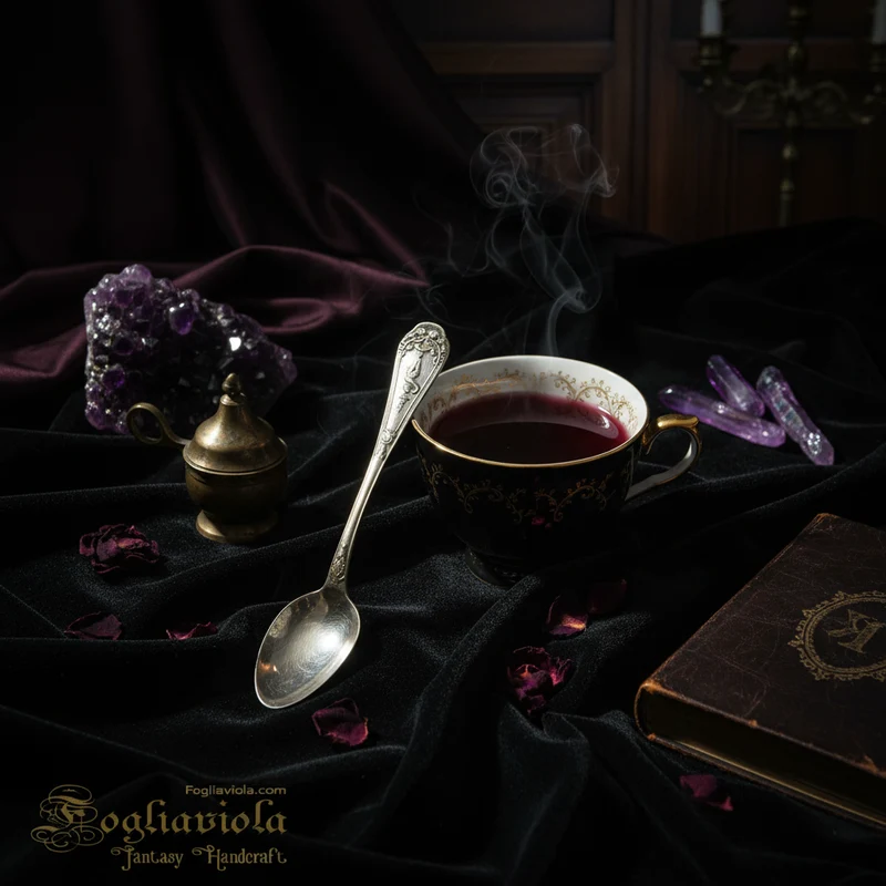 Vintage Witch Spoon in Argento Lunare