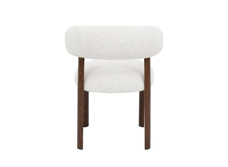 Set di 2 sedie in velluto intrecciato ecru gambe in metallo marrone LOUISA