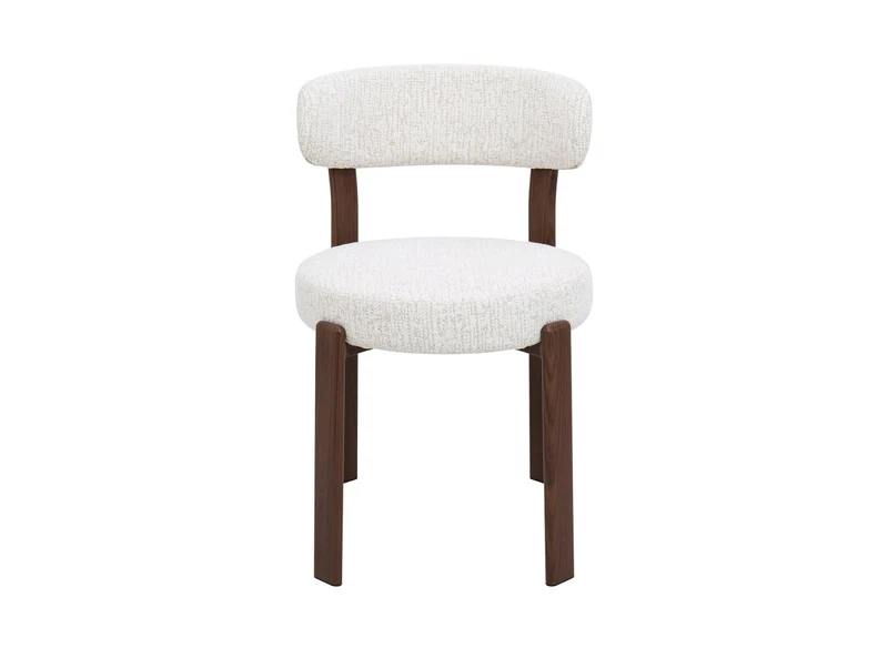 Set di 2 sedie in velluto intrecciato ecru gambe in metallo marrone MARYSE