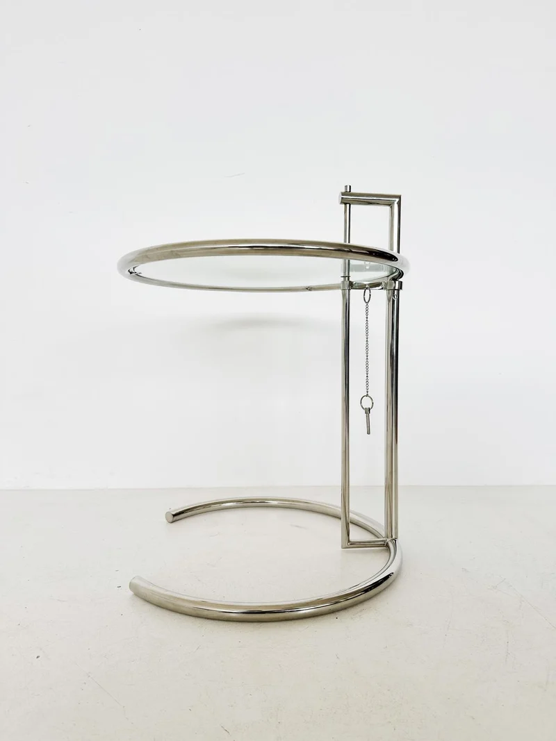 Tavolino regolabile in stile Eileen Gray, anni '80