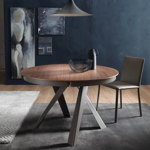 Tavolo Rotondo Allungabile Emisfero Legno - Ozzio Italia