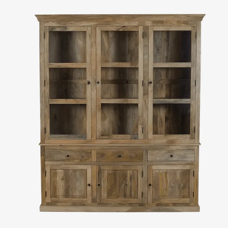 Alacena rústica de madera de mango 3 Puertas Olide