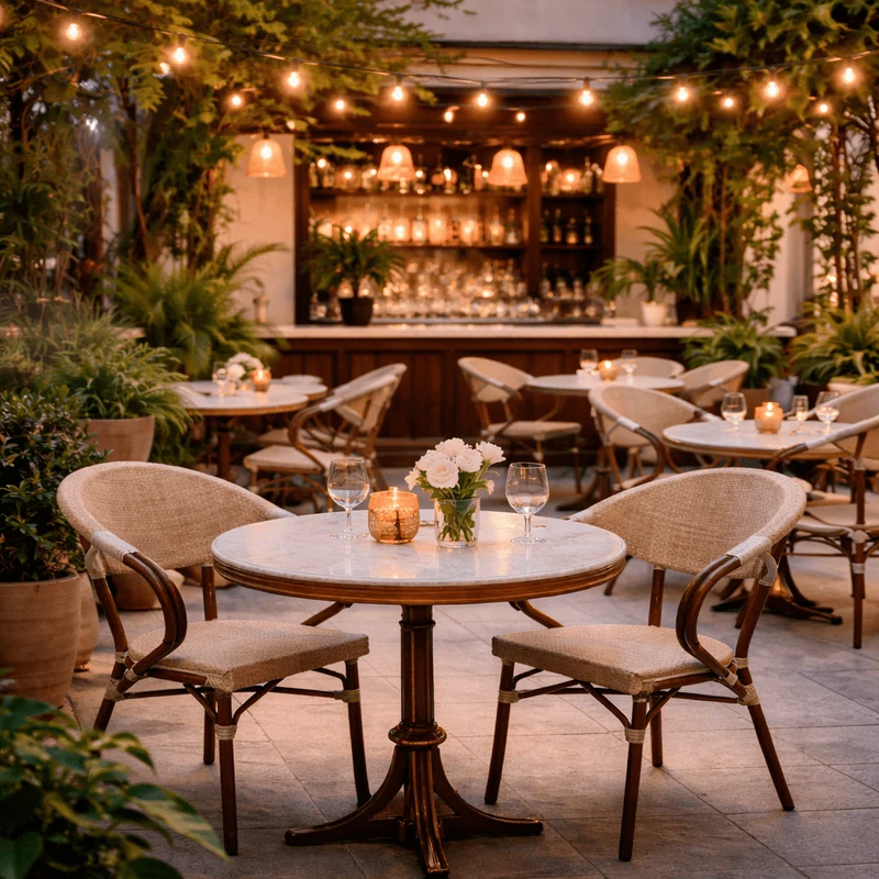 Silla Bistro París Montmartre Arena con Brazos