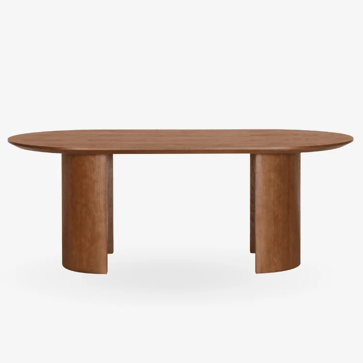 Mesa de comedor ovalada Alba madera nogal 200
