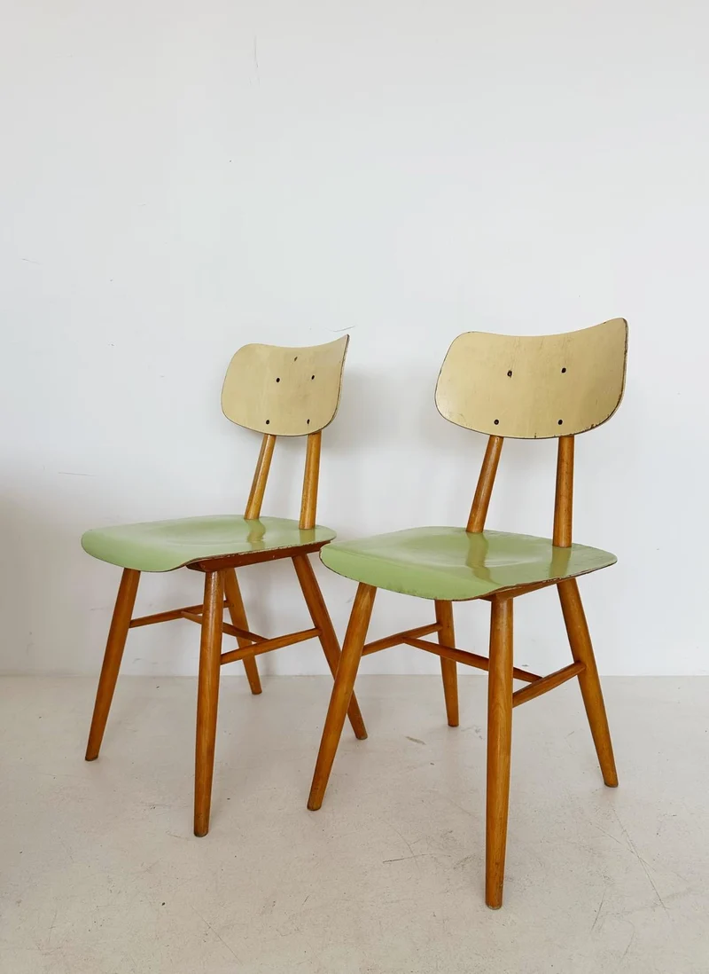 Coppia sedie in legno